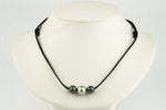 Triple Light Center Shark Skin 9.8-12.1mm Super Mana Necklace