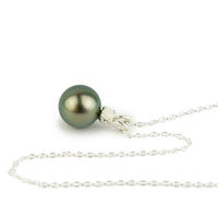 Tahitian Pearl & Opal Golden Green Étoile Necklace on Sterling Silver