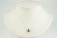 Tahitian Pearl & Opal Golden Green Étoile Necklace on Sterling Silver