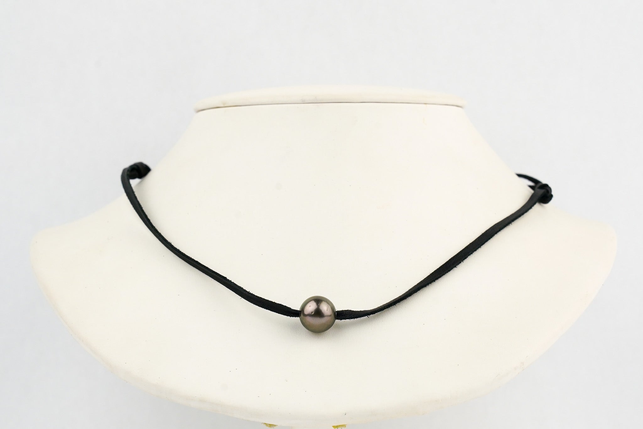 Pearl on Leather Necklace