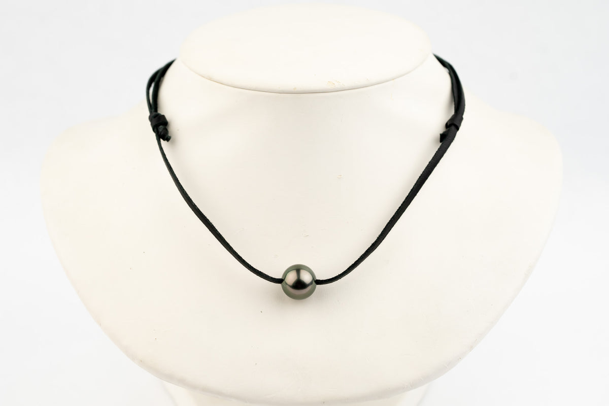 Deep Pink Green 12mm Super Mana Necklace
