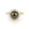 Tahitian Pearl & Diamond Soliel Ring