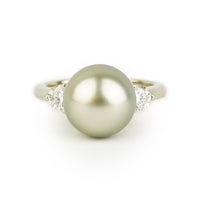 Tahitian Pearl & Diamond Bisou Ring