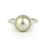 Tahitian Pearl & Diamond Bisou Ring