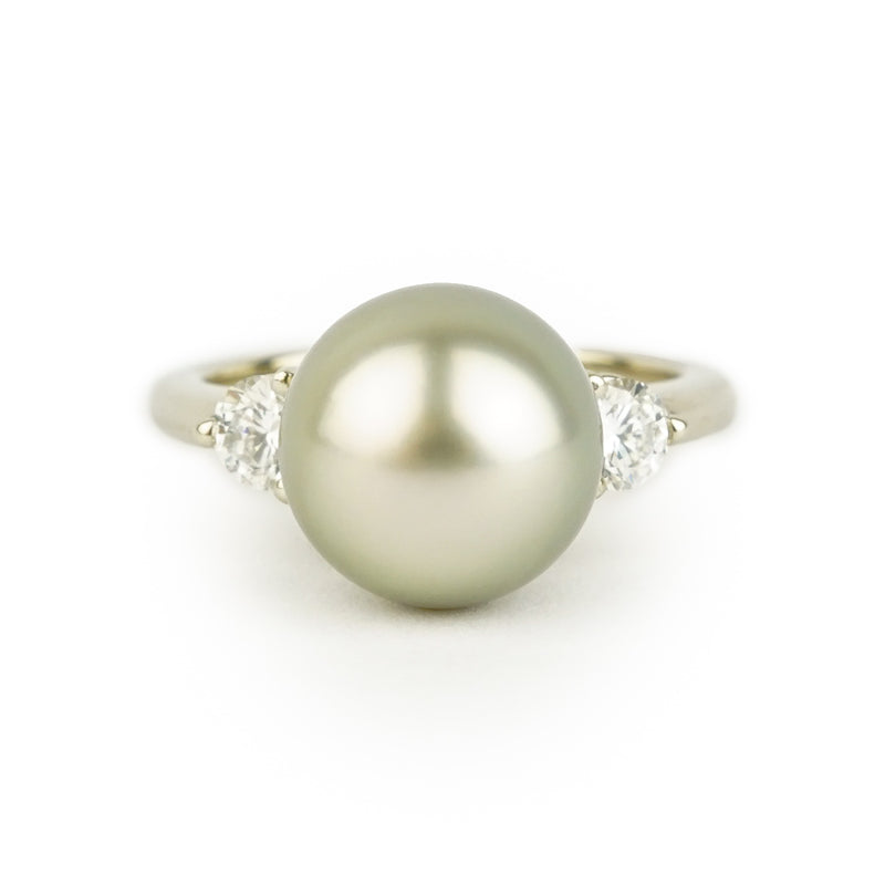 Tahitian Pearl & Diamond Bisou Ring