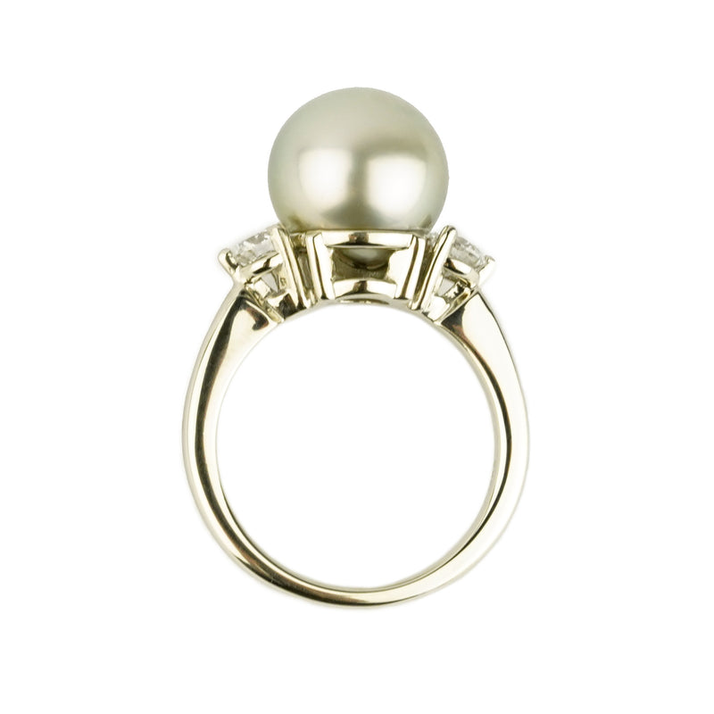 Tahitian Pearl & Diamond Bisou Ring