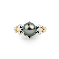 Aqua Pink Acropora Tahitian Pearl Ring