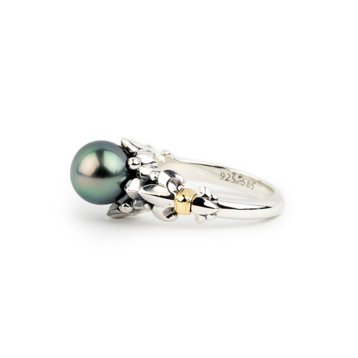 Aqua Pink Acropora Tahitian Pearl Ring