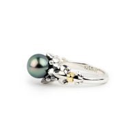 Aqua Pink Acropora Tahitian Pearl Ring
