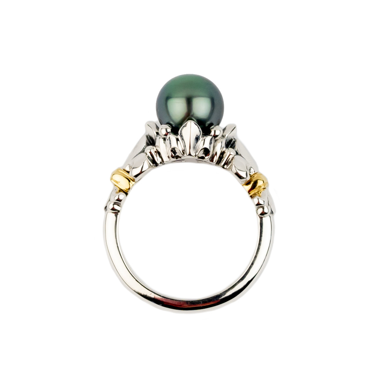 Aqua Pink Acropora Tahitian Pearl Ring