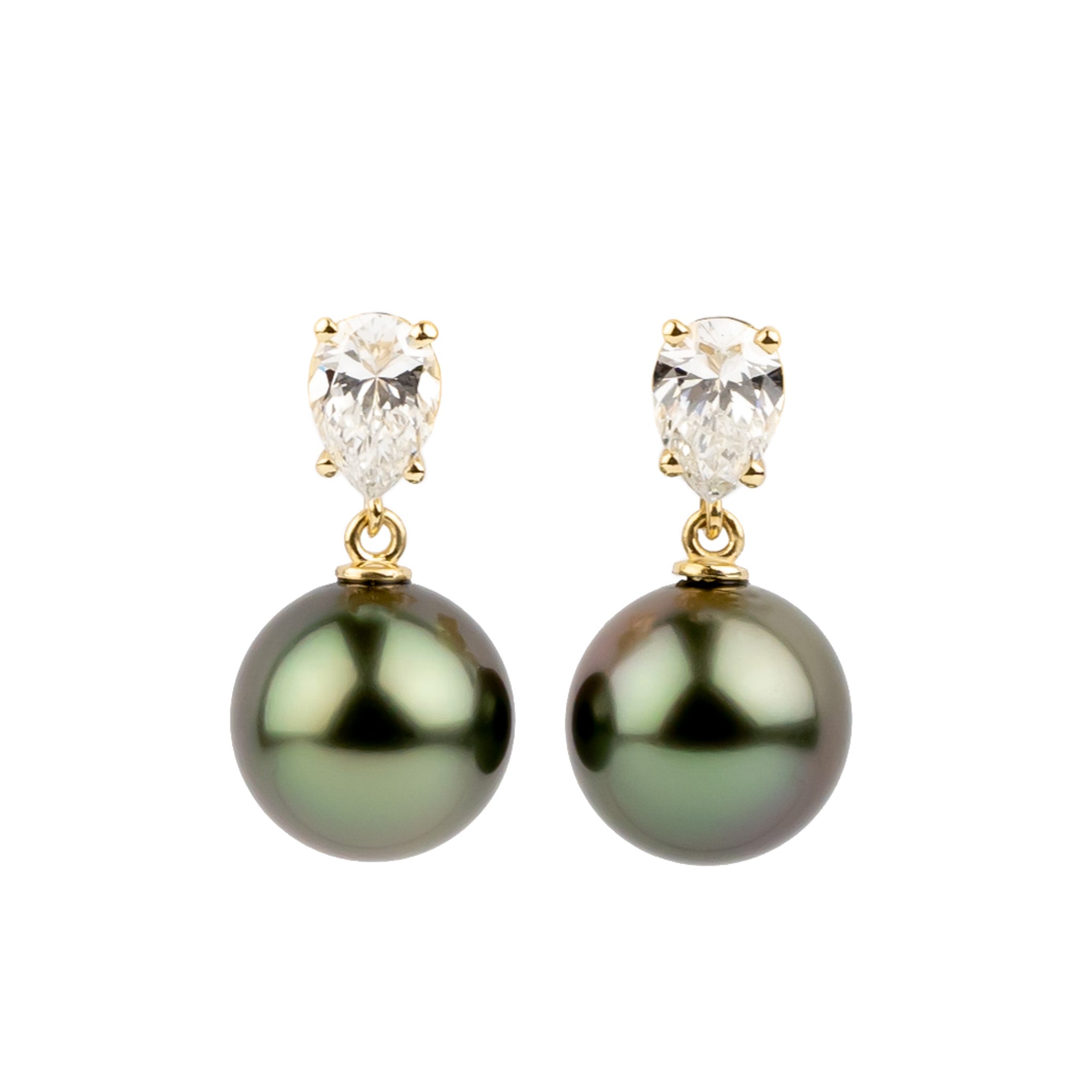 Tahitian Pearl & Diamond Sirène Earrings