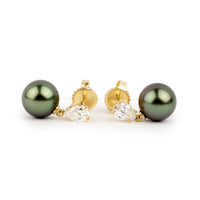 Tahitian Pearl & Diamond Sirène Earrings