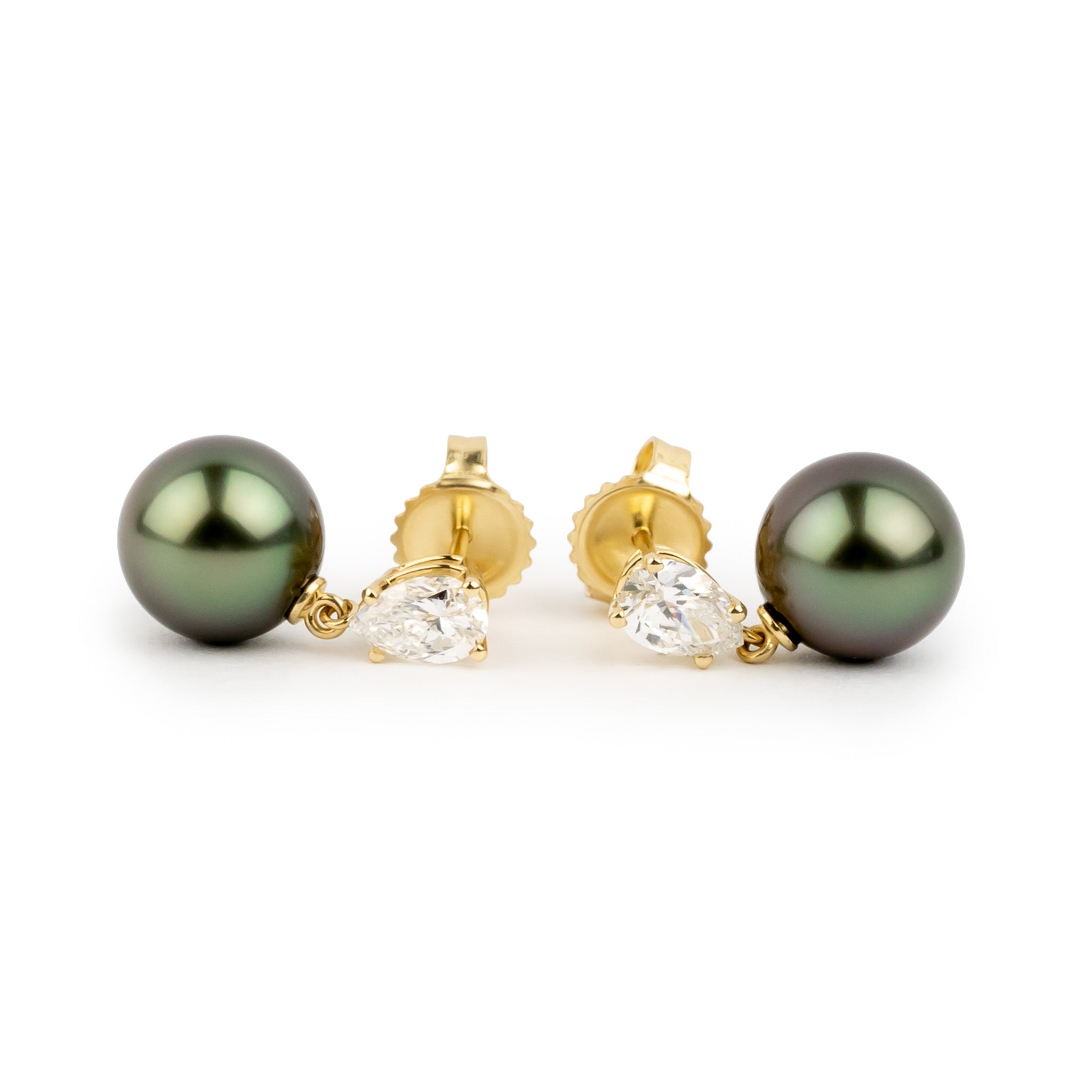 Tahitian Pearl & Diamond Sirène Earrings