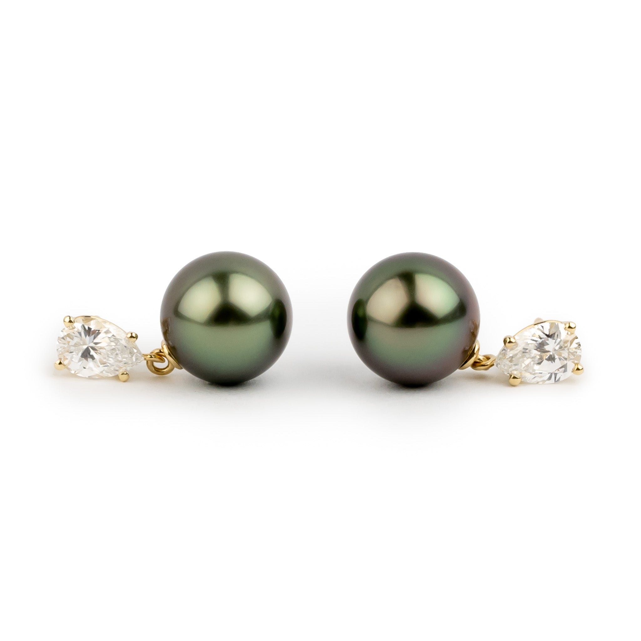 Tahitian Pearl & Diamond Sirène Earrings