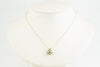 Golden Green 9.5mm Tahitian Pearl I'a Necklace on 14K Yellow Gold