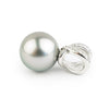 Silvery Pink 12.4mm Tahitian Pearl & Diamond Pendant