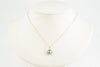 Light Pink-Green Tahitian Pearl & Diamond Toru Necklace on 14K Yellow Gold