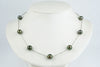 Glorious Greens Tahitian Pearl Tin-Cup Necklace on 14k White Gold