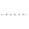 Silvery Pastel Tahitian Pearl Tin Cup Bracelet on 14k White Gold