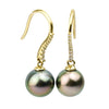 Tahitian Pearl & Diamond Tiurai French Hook Earrings