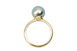 Silvery Blue-Green Peacock Tahitian Pearl Ring