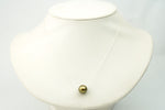 Tropical Ginger 10.5mm Pearl Solitaire Necklace on Sterling Silver
