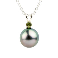 Pearl & Peridot Cotton Candy Glow Étoile Necklace on Sterling Silver
