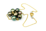 Aubergine Peacock Tin-Cup Tahitian Pearl Necklace