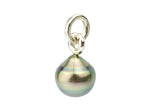 Golden Rainbow Drop Tahitian Pearl Pendant (Sterling)