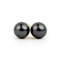 Eclipse Black 7.5-7.9mm Tahitian Pearl Stud Earrings
