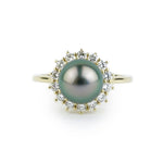 Tahitian Pearl & Diamond Soleil Ring