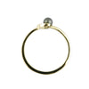Tahitian Keshi Crescent Moon Ring on 14K Gold