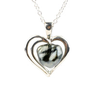 Silver Heart Tahitian Keshi Pearl Necklace