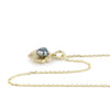 Tahitian Keshi Pearl 14K Yellow Gold Seashell Necklace