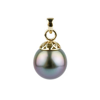 Purple Rainbow 10.4mm Tahitian Pearl Filigree Pendant