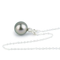 Tahitian Pearl & Diamond Silvery Pink Étoile Necklace on Sterling Silver