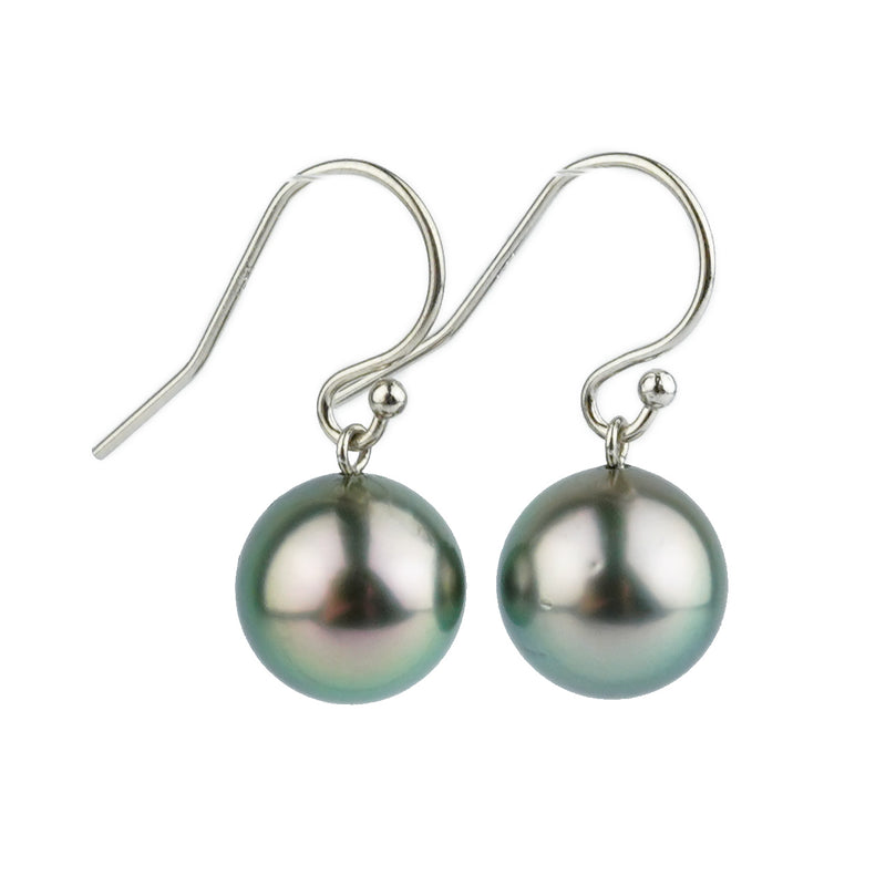 Light Pink Peacock Tahitian Pearl Dangle Earrings