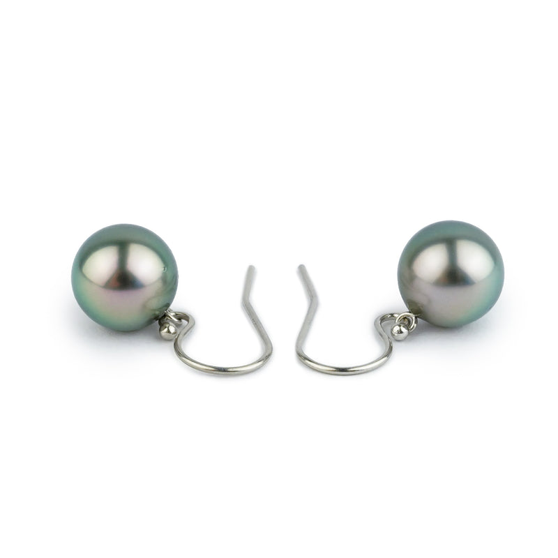 Light Pink Peacock Tahitian Pearl Dangle Earrings