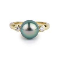 Tahitian Pearl & Diamond Aurora Ring