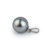 Silvery Lavender-Blue 9.6mm Tahitian Pearl Mermaid Pendant on 14K White Gold