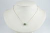 Vibrant Green 9.4mm Tahitian Pearl Solitaire Necklace on 14K Rose Gold