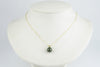 Plum Peacock 9.8mm Tahitian Pearl I'a Necklace on 14K Yellow Gold