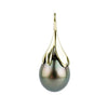 Forest Green 10.3mm Rainbow Drop Tahitian Pearl Pendant