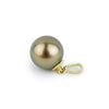 Coppery Green 9.3mm Tahitian Pearl Mermaid Pendant