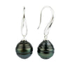 Deep Indigo-Green Circled 12.2mm Teardrop Hook Dangles