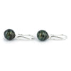 Deep Indigo-Green Circled 12.2mm Teardrop Hook Dangles