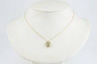 Dainty 14K Gold Heart Tahitian Keshi Pearl Necklace