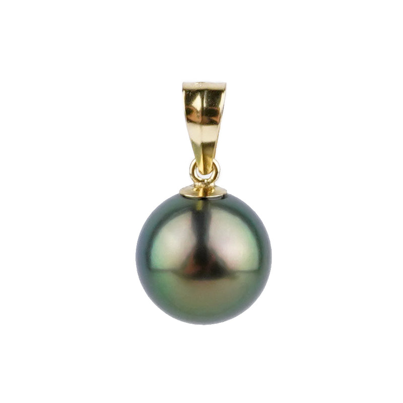 Petite Aubergine Peacock 8.5mm Tahitian Pearl Pendant