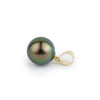 Petite Aubergine Peacock 8.5mm Tahitian Pearl Pendant