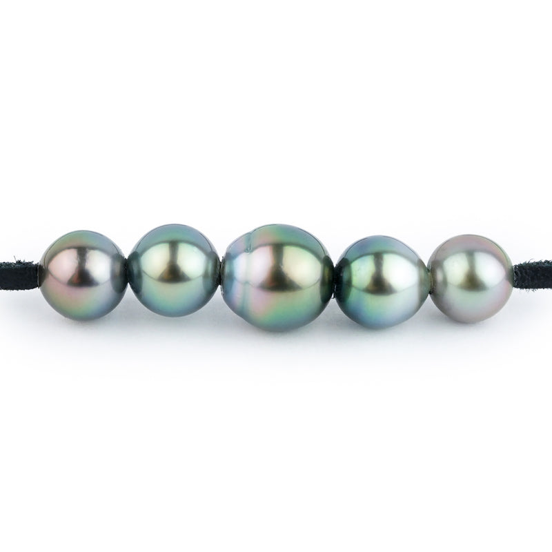 Quintuple Multi-Colorful 10-11.7mm Mana Pearl Necklace